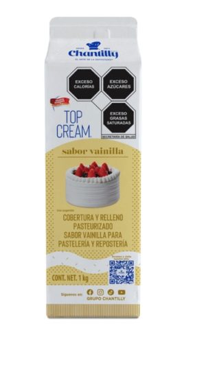 TOP CREAM: Crema Chantilly de Vainilla de 1 Kg