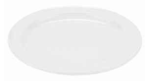 Plato Redondo Borde Delgado de Melamina de 7-1/4" Blanco