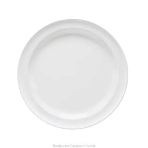 Plato Redondo Borde Delgado de Melamina de 9" Blanco