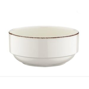 RETRO: Tazón redondo apilable de 11.8 oz de porcelana