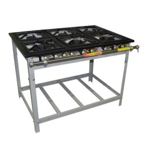 Cocina de 6 Quemadores, 3 Dobles y 3 Ssencillos a Gas