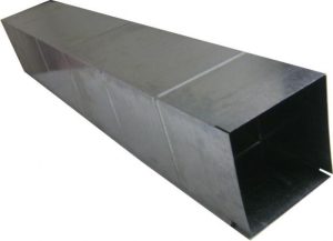 Ducto fabricado en lamina galvanizada. Dimensiones: 18" x 18" .