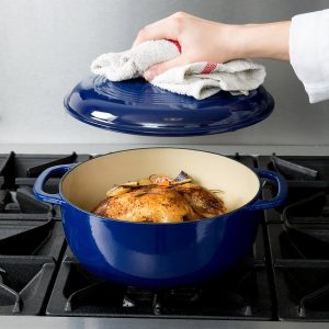 Cacerola de 6 Qt estilo holandes color indigo enamel
