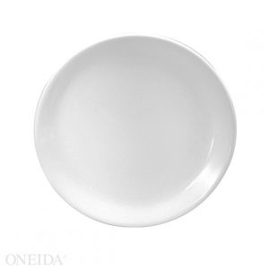 BUFFALO: Plato Redondo Coupe de Porcelana Blanco de 9"