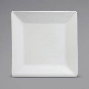 BUFFALO: Plato Cuadrado de Porcelana Blanco de 8-1/2"x8-1/2"
