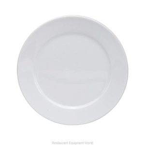 BUFFALO: Plato Redondo Borde Ancho de Porcelana Blanco de 11"