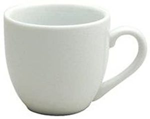 BUFFALO: Taza de Espresso A.D. de Porcelana Blanco de 3.5 Onzas