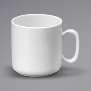 BUFFALO: Taza tipo Mug Apilable de Porcelana Blanco de 9 Onzas