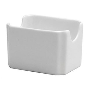 BUFFALO: Porta Sachets de Porcelana Blanco de 3-1/4"x2-5/8"