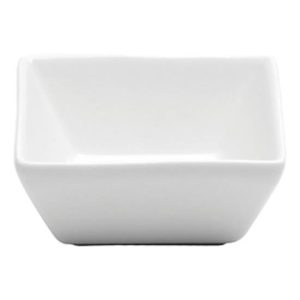 BUFFALO: Tazón Cuadrado de Salsas de Porcelana Blanco de 4 Onzas