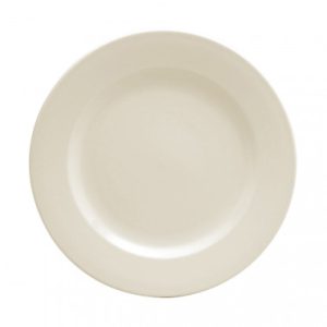 BUFFALO: Plato Redondo de Porcelana Crema de 10-1/2"