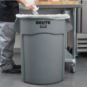 Contenedor Redondo Brute de 55 Galones Gris