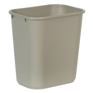 Papelera de Plástico de 28-1/8 Qt Beige