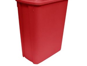 Papelera 41 1/4Qt-39L de plástico rojo