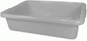 Recipiente para alimentos 20"x15"x5" de polietileno Gris