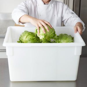 Recipiente para alimentos 31.5 gal - 26" x 18" x 15"  de polietileno blanco
