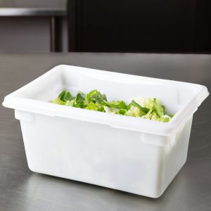 Recipiente para alimentos 5gal  - 18 "x 12" x 9 " de polietileno blanco