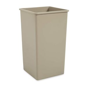 Contenedor de basura cuadrado de 50gl de polietileno beige