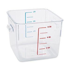 Recipiente Cuadrado de Policarbonato de 6 Qt Transparente