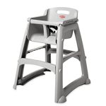 Silla Alta de Plástico para Niños Capacidad 15 Kg Gris
