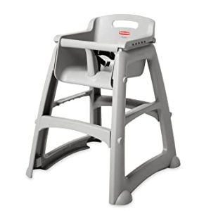 Silla Alta de Plástico para Niños Capacidad 15 Kg Gris