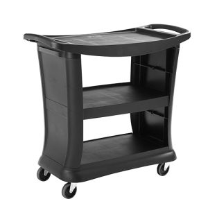 Carro de Servicio con 3 Repisas Capacidad 100 Lb 39"x21"x38" Negro