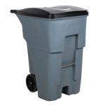 Contenedor Brute Rollout con Tapa de 95 Galones Gris