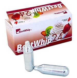 Cápsula de nitrogeno para dispensador de crema batida 8grs, caja de 24 unidades