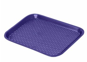 Bandeja de Comida Rápida de Polipropileno de 12"x16-1/4" Azul Cobalto
