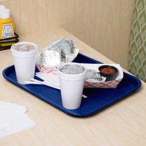 Bandeja de Comida Rápida de Polipropileno de 12"x16-1/4" Azul Cobalto