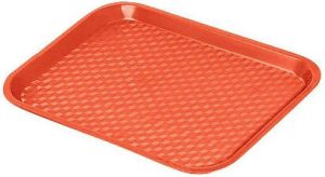 Bandeja de Comida Rápida de Polipropileno de 12"x16-1/4" Naranja