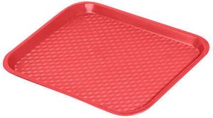Bandeja de Comida Rápida de Polipropileno de 12"x16-1/4" Rojo