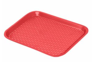 Bandeja de Comida Rápida de Polipropileno de 12"x16-1/4" Rojo