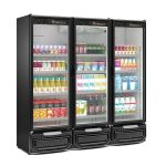 Exhibidor vertical de 3 puertas color negro 120V/60Hz/1Ph