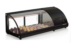 Vitrina refrigerada de sushi 1.6 mts Negro