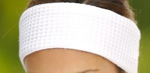 Cintillo para la cabeza, 100% algodón, blanco