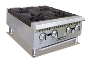 Cocina de 4 Quemadores Manuales, con encimera, Gas LP de 24"