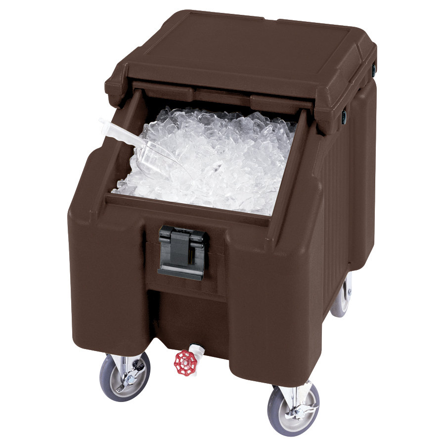 Carro de Hielo con Capacidad de Almacenamiento de 100 Lbs Café