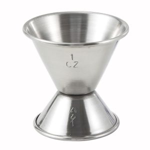 Medida para trago 1/2 y 1 oz, acero inoxidable