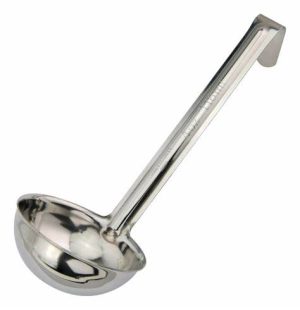Cucharon de acero inoxidable de 4 oz con  mango largo de 6"