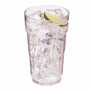 LAGUNA: Vaso Apilable de Plástico SAN de 16 Onzas Transparente