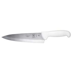 Cuchillo de chef de 8 ", de acero inoxidable y mango de polipropileno color blanco