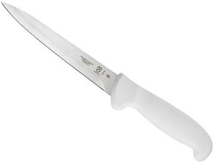 Cuchillo de filete de 7 " de acero inoxidable y manfo de polipropileno color blanco