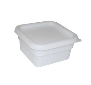 Contenedor Cuadrado para Almacenar de Alimentos de 2 Lts de Polietileno Blanco