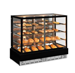 Vitrina Neutra de Exhibición Línea Gourmet 1.5 mts Negro 120V/60Hz/1Ph