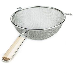 Colador de Sencilla Malla 8" mango de madera