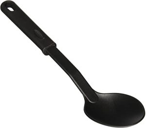 Cuchara solida 12" negra de nylon