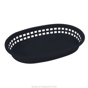 Canasta Ovalada para Comida Rápida de Plástico Negro de 10-3/4"