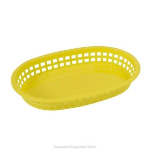 Canasta Ovalada para Comida Rápida de Plástico Amarillo de 10-3/4"