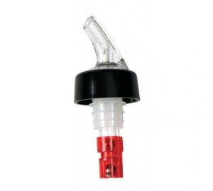 Vertedor con fondo rojo de plástico 1 Oz
